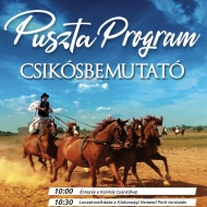 Puszta program 2024 Bugac. Csikósbemutató lovaskocsikázással Bugacpusztán a Karikás Csárdánál