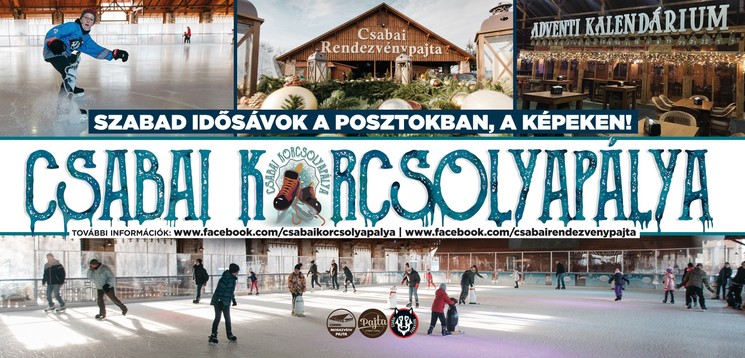 Korcsolyapálya Békéscsaba 2025. Jégpálya a Csabai Rendezvénypajtában
