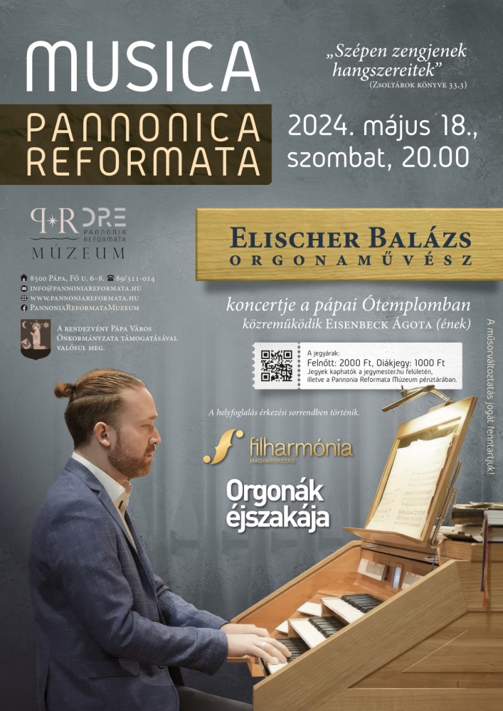 Pápai koncertek 2024. Musica Pannonica Reformata koncertsorozat