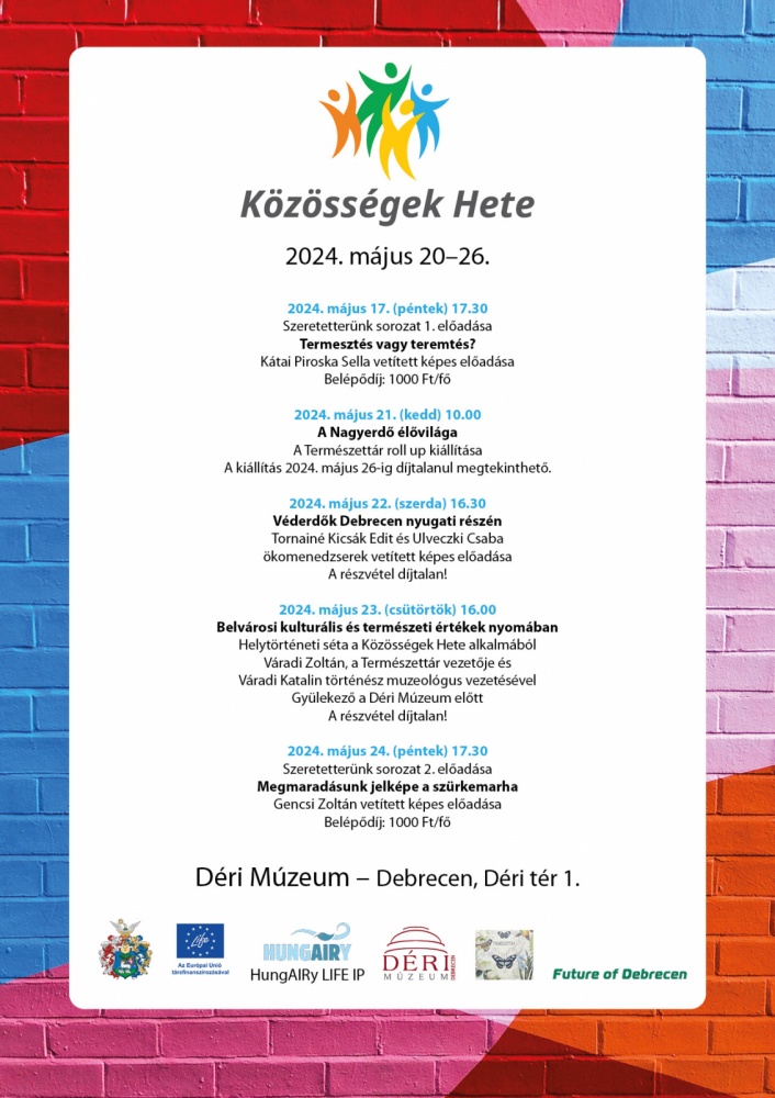 Közösségek Hete Debrecen 2024 Déri Múzeum