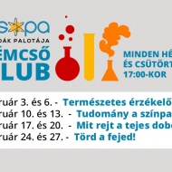 Kémcső Klub hétfőnként és csütörtökönként a Csodák Palotájában 2019 Kémcső Klub hétfőnként és csütörtökönként a Csodák Palotájában 2019