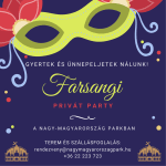 Farsangi bulizzon a Bakonyban! Tartsa farsangi privát partyját nálunk a Nagy-Magyarország Parkban! Farsangi bulizzon a Bakonyban! Tartsa farsangi privát partyját nálunk a Nagy-Magyarország Parkban!