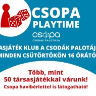 Csopa játék, minden csütörtökön Csopa Playtime Csopa játék, minden csütörtökön Csopa Playtime
