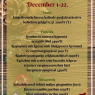 Móri adventi menü 2019. Ünnepi menüsor az Öreg Prés Étteremben Móri adventi menü 2019. Ünnepi menüsor az Öreg Prés Étteremben
