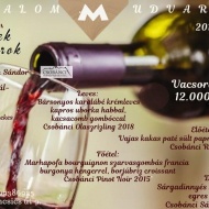Malom Udvar Fogadó borvacsora a Laczkó Borház boraival Malom Udvar Fogadó borvacsora a Laczkó Borház boraival