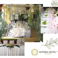 Augusztusi esküvői ebéd történelmi környezetben Balatonfüreden, a gyönyörű Astoria Hotel éttermében