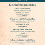 Bártfai Vendéglő programok 2023 / 2024 Budapest Bártfai Vendéglő programok 2023 / 2024 Budapest