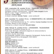 Gödöllői Szimfonikus Zenekar hangversenybérlet 2020. Remekművek Gödöllőn Gödöllői Szimfonikus Zenekar hangversenybérlet 2020. Remekművek Gödöllőn