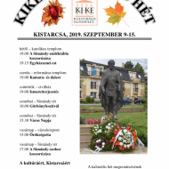 KIKE Kulturális Hét 2019. A Kistarcsai Kulturális Egyesület őszi rendezvénysorozata KIKE Kulturális Hét 2019. A Kistarcsai Kulturális Egyesület őszi rendezvénysorozata