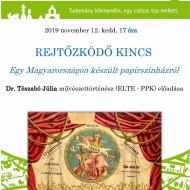 Székesfehérvári előadások 2019. Játék Szalon - ismeretterjesztő sorozat a Hetedhét Játékmúzeumban Székesfehérvári előadások 2019. Játék Szalon - ismeretterjesztő sorozat a Hetedhét Játékmúzeumban