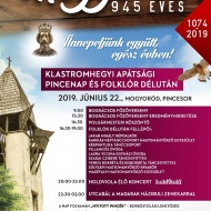 Klastromhegyi Apátsági Pincenap és Folklór délután 2019. Mogyoród 945 éves! Klastromhegyi Apátsági Pincenap és Folklór délután 2019. Mogyoród 945 éves!