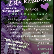 Kerámia készítés a móri Möllmann Ranchon! Kerámiázás a farmon teázással és sütizéssel Kerámia készítés a móri Möllmann Ranchon! Kerámiázás a farmon teázással és sütizéssel