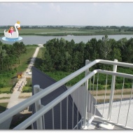 Körpanorámás kilátótorony a Tisza-tavi Ökocetrumban Körpanorámás kilátótorony a Tisza-tavi Ökocetrumban