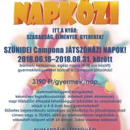 Nyári napközi Budapesten, játékos programokkal és gyermekfelügyelettel a Campona Játszóházban Nyári napközi Budapesten, játékos programokkal és gyermekfelügyelettel a Campona Játszóházban