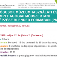 Pedagógus képzés Debrecenben - pedagógusok múzeumhasználati és múzeumpedagógiai módszertani képzése Pedagógus képzés Debrecenben - pedagógusok múzeumhasználati és múzeumpedagógiai módszertani képzése