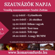 Komáromi szaunázók napja a Brigetio Gyógyfürdőben Komáromi szaunázók napja a Brigetio Gyógyfürdőben