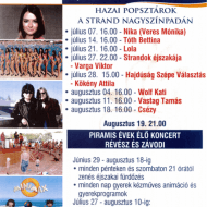 Hajdúszoboszló Strand koncertek, hazai popsztárok júliusban és augusztusban a strand színpadán Hajdúszoboszló Strand koncertek, hazai popsztárok júliusban és augusztusban a strand színpadán