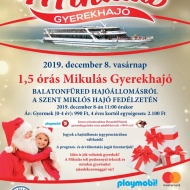 Balatonfüredi Mikulás Gyerekhajó 2019. Meglepetés műsor és ajándékok várják a gyerekeket Balatonfüredi Mikulás Gyerekhajó 2019. Meglepetés műsor és ajándékok várják a gyerekeket