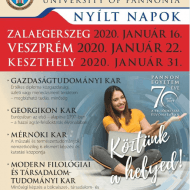 Nyílt napok a Pannon Egyetemen Veszprémben 2020 Nyílt napok a Pannon Egyetemen Veszprémben 2020