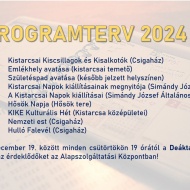 Kistarcsai Kulturális Egyesület programok 2024
