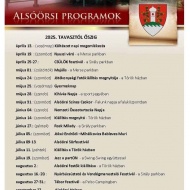 Alsóörsi programok 2024. Fesztiválok, rendezvények, események