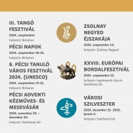 Pécsi programok 2023 / 2024. Rendezvények, események, fesztiválok Pécsi programok 2023 / 2024. Rendezvények, események, fesztiválok