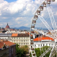 Extrém leánybúcsú program, panoráma utazás az óriáskerékkel Budapesten