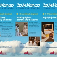 Születésnap kastélyban, tematikus szülinapi buli 5-14 éves gyerekeknek a Gödöllői Királyi Kastélyban Születésnap kastélyban, tematikus szülinapi buli 5-14 éves gyerekeknek a Gödöllői Királyi Kastélyban