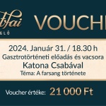 Farsangi hagyományok, gasztrotörténeti előadás és vacsora Katona Csabával Farsangi hagyományok, gasztrotörténeti előadás és vacsora Katona Csabával