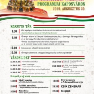 Kaposvár augusztus 20. programok 2019 Kaposvár augusztus 20. programok 2019