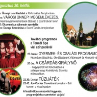 Augusztus 20 Martfű. Ünnepi megemlékezés, koncert és tűzijáték Augusztus 20 Martfű. Ünnepi megemlékezés, koncert és tűzijáték