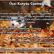 Pihenés kutyával Tatán, őszi kutyás csomag félpanzióval az Öreg-tó Hotelben Pihenés kutyával Tatán, őszi kutyás csomag félpanzióval az Öreg-tó Hotelben