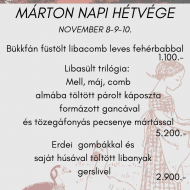 Márton napi vacsora a Nógrád megyei Malom Udvar Fogadóban Márton napi vacsora a Nógrád megyei Malom Udvar Fogadóban