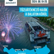 2024. augusztus 20. Révfülöp. 1 órás tűzijátéknéző sétahajó indul a Badacsony katamaránnal