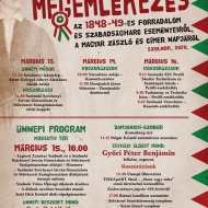 2025. március 15. Szolnok. Programok az 1848-49-es forradalom és szabadságharc ünnepén