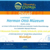 `A Közönség kedvence` 2016-ban a Herman Ottó Múzeum! `A Közönség kedvence` 2016-ban a Herman Ottó Múzeum!