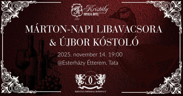 Márton-napi libanapok Tatán, libavacsorával és újbor kóstolóval a Kristály Imperial Hotelben