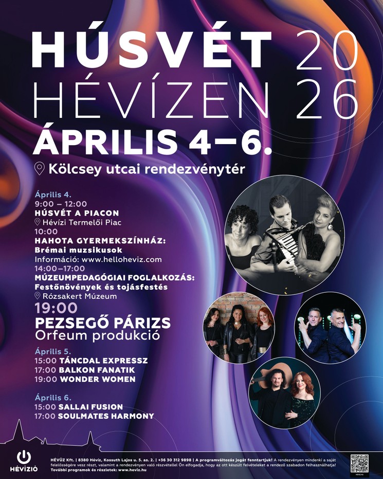 Húsvét Hévízen 2026 - Tavaszi ünnepi programok, koncertek és családi élmények