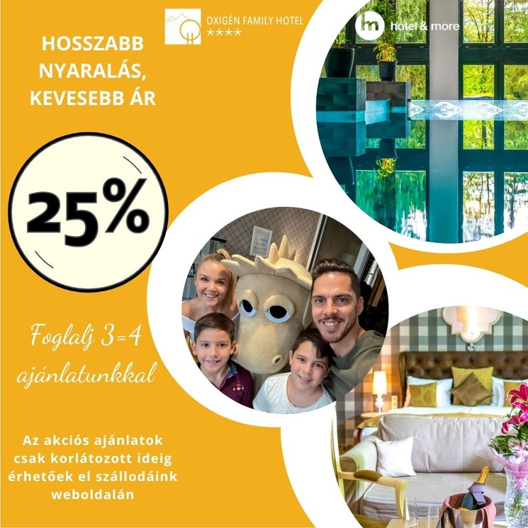 Hétköznapi wellness Eger környékén, 25% kedvezménnyel a noszvaji Oxigén Family Hotelben