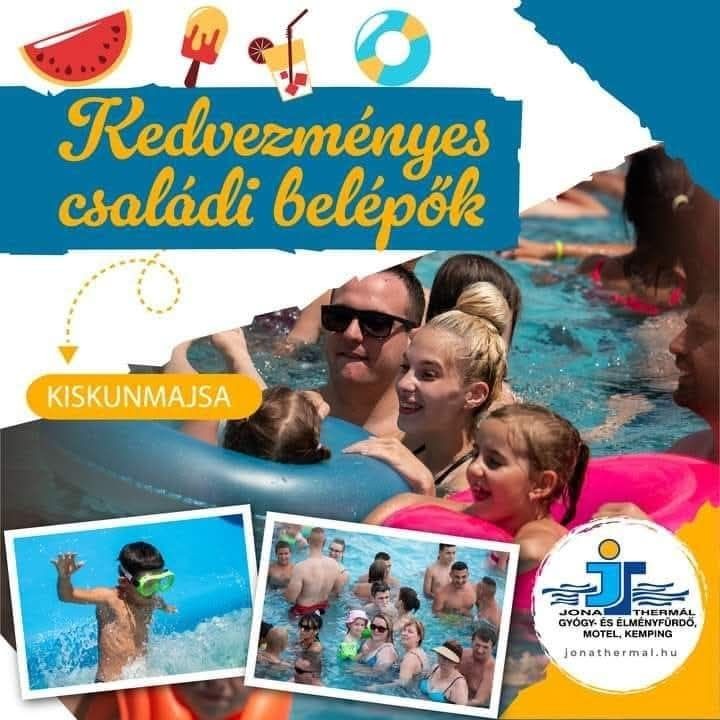 Gyógyfürdő akció Kiskunmajsán, kedvezményes családi fürdőbelépők a Jonathermál Gyógy - és Élményfürdőben