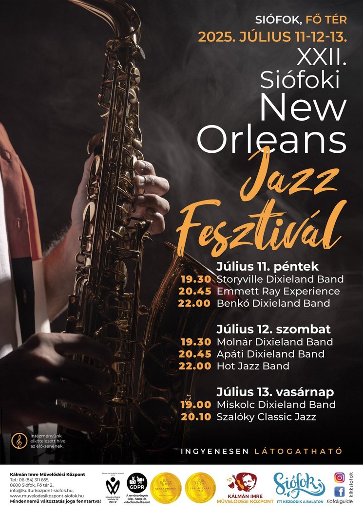 Siófoki New Orleans Jazz Fesztivál 2025