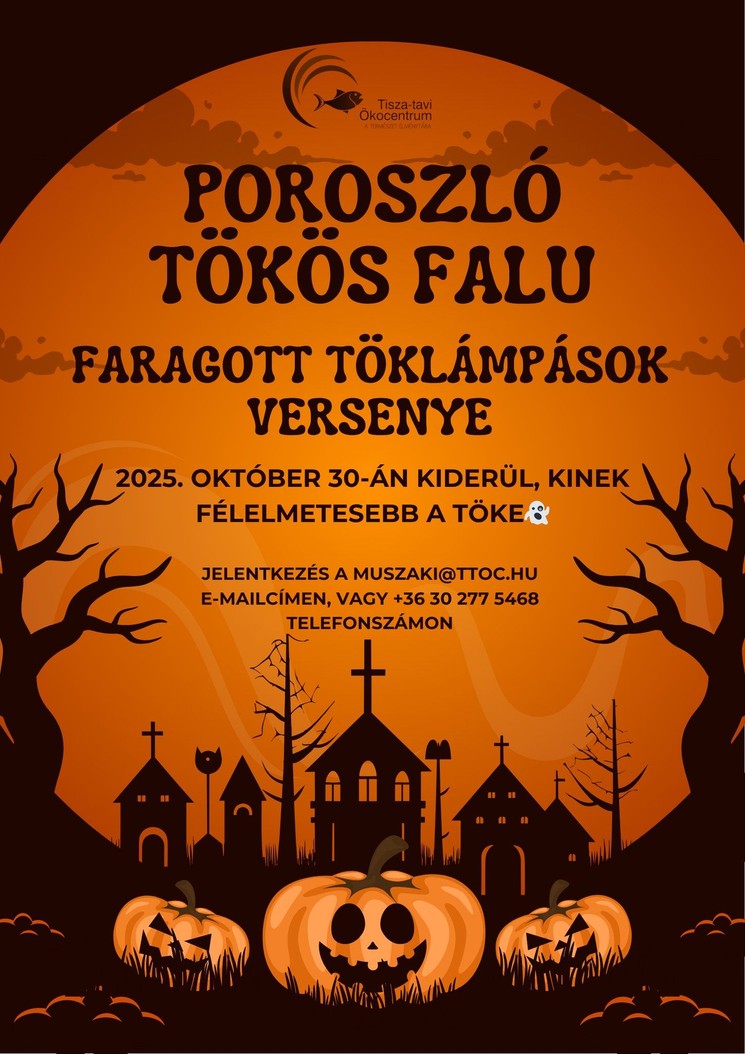 Faragott töklámpások szépségversenye Poroszló 2025. Tökös falu