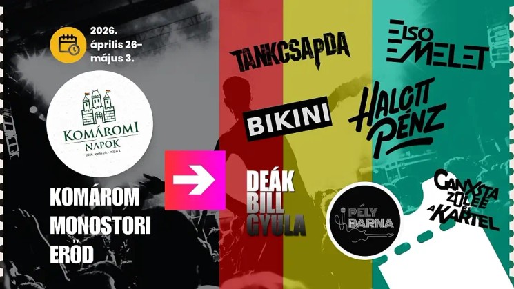 Monostori Erőd programok 2026 Komárom