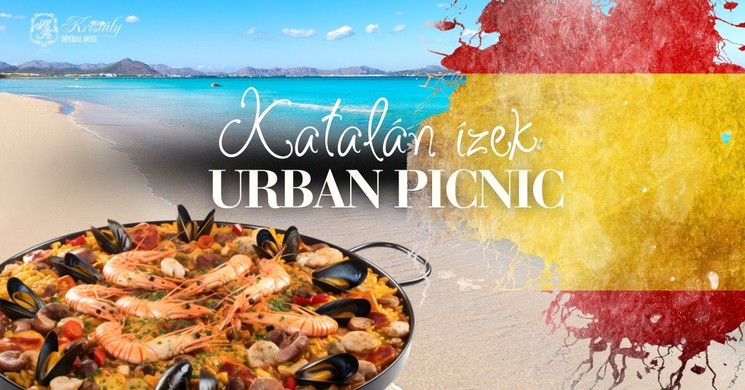 Grill étel terasz Tata 2025. Urban Picnic grillvacsora a Kristály Imperial Hotel**** Barokk díszudvarán