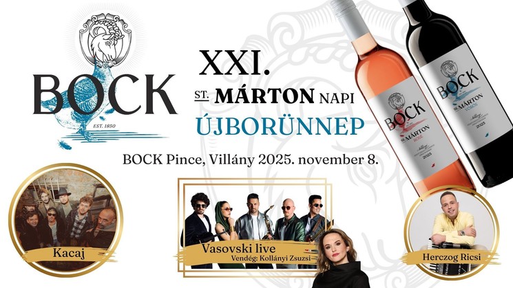 Szent Márton-nap Villány 2025. Újborünnep a Bock Pincében