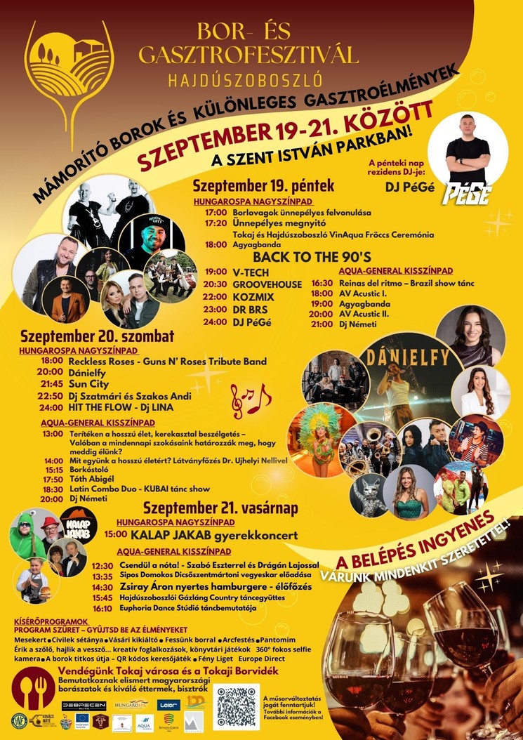 Bor- és Gasztrofesztivál Hajdúszoboszló 2025
