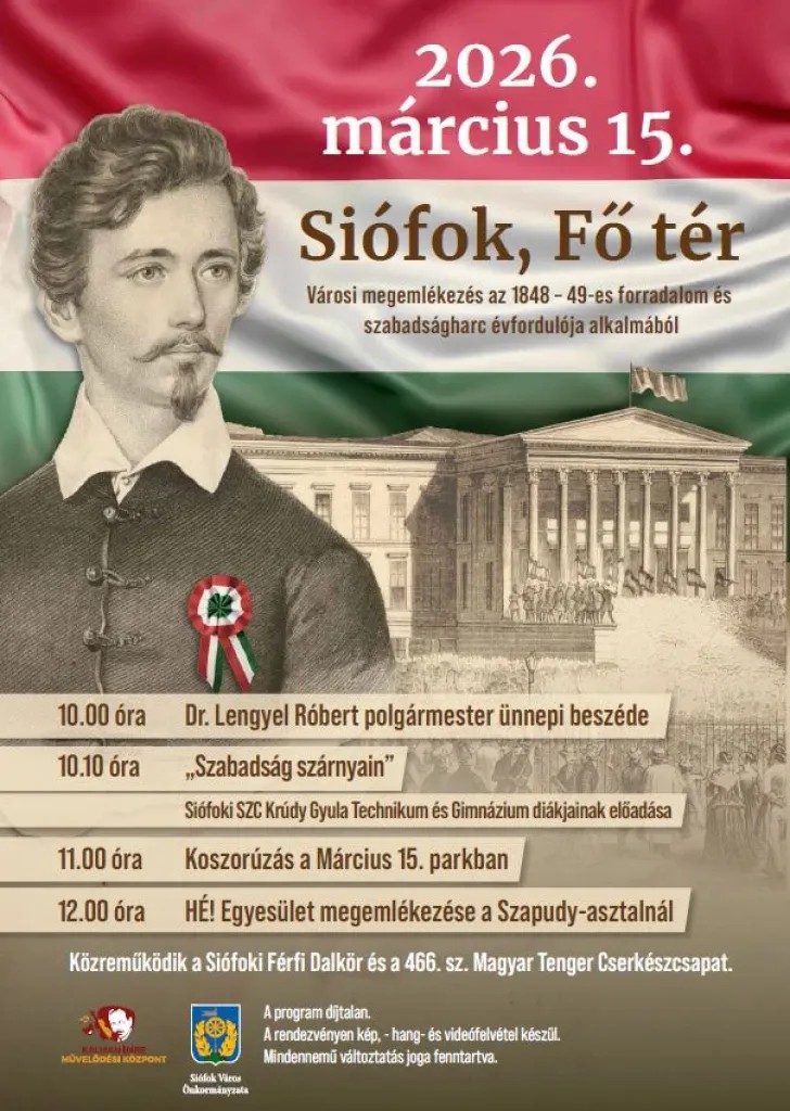 2026. március 15. Siófok -  Városi megemlékezés