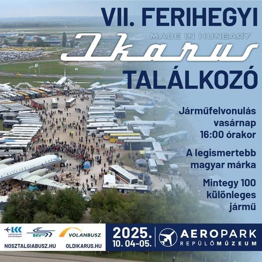 Ikarus Találkozó 2025 Budapest. Járműcsodák történelmi repülőgépek között az Aeroparkban
