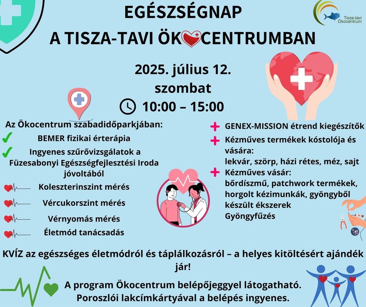Egészségnap a Tisza-tónál, a poroszlói Ökocentrumban