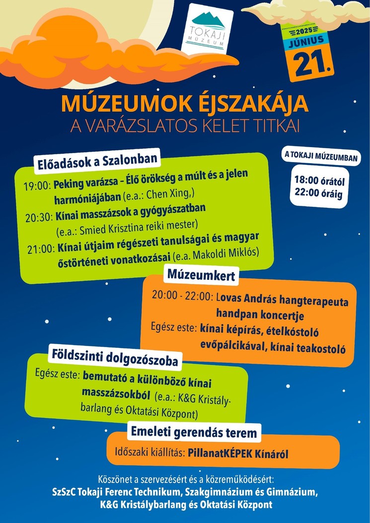 Múzeumok Éjszakája Tokaj 2025